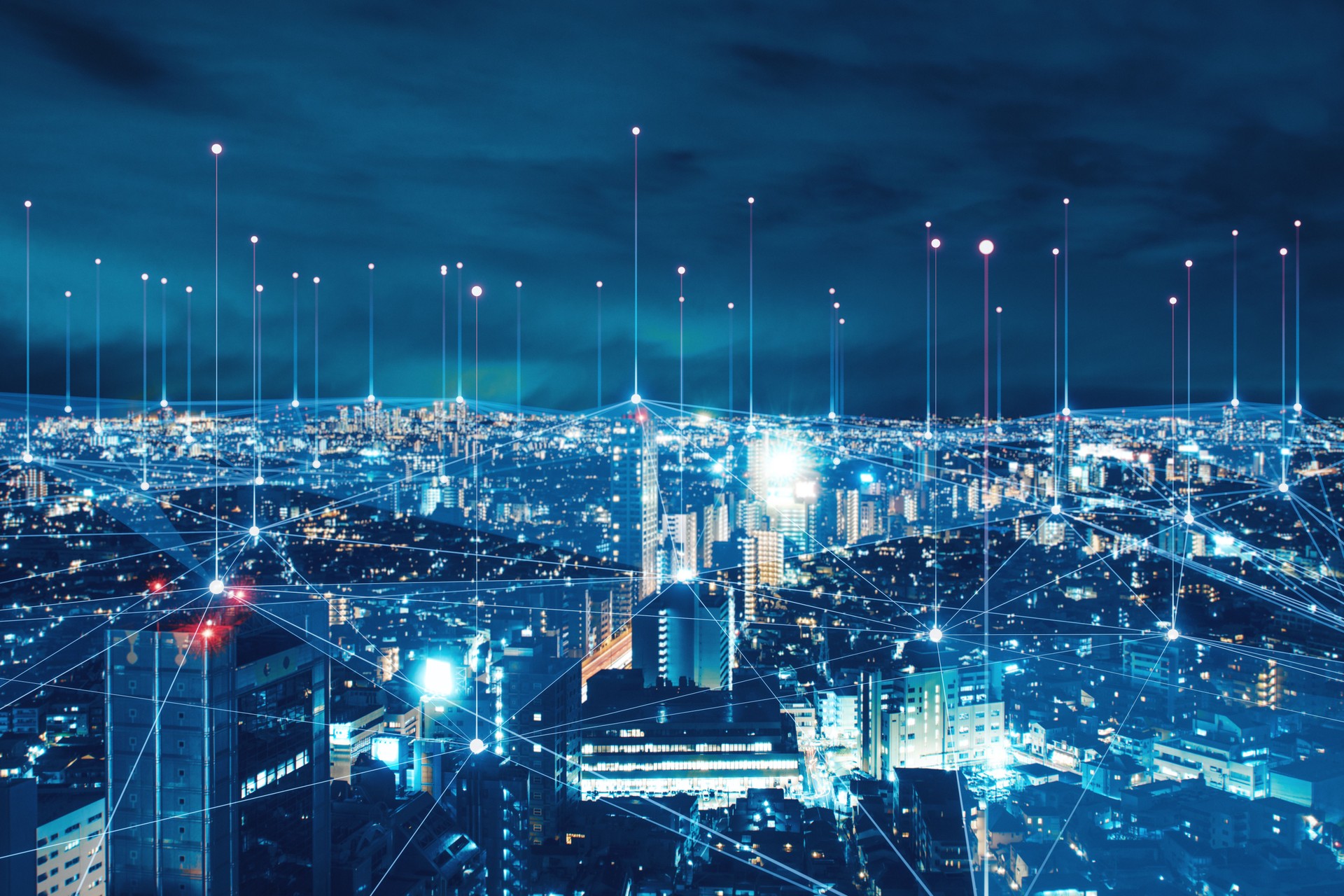 Smart City With 5G And Wireless Communication Network Technology